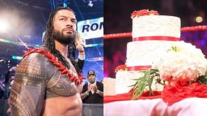Roman Reigns reacts to a WWE fan using his theme song at a wedding