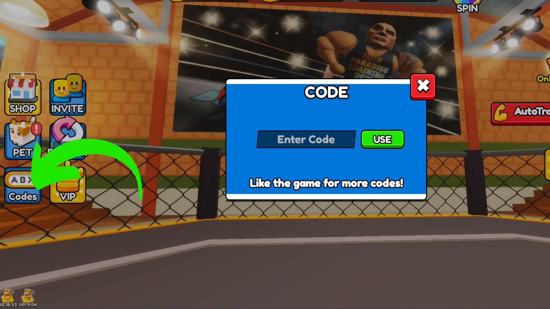 Code box in I&#039;m the King of the school. (Image via Roblox || Sportskeeda)