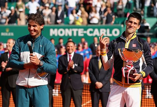 Rafael Nadal (left) and Novak Djokovic