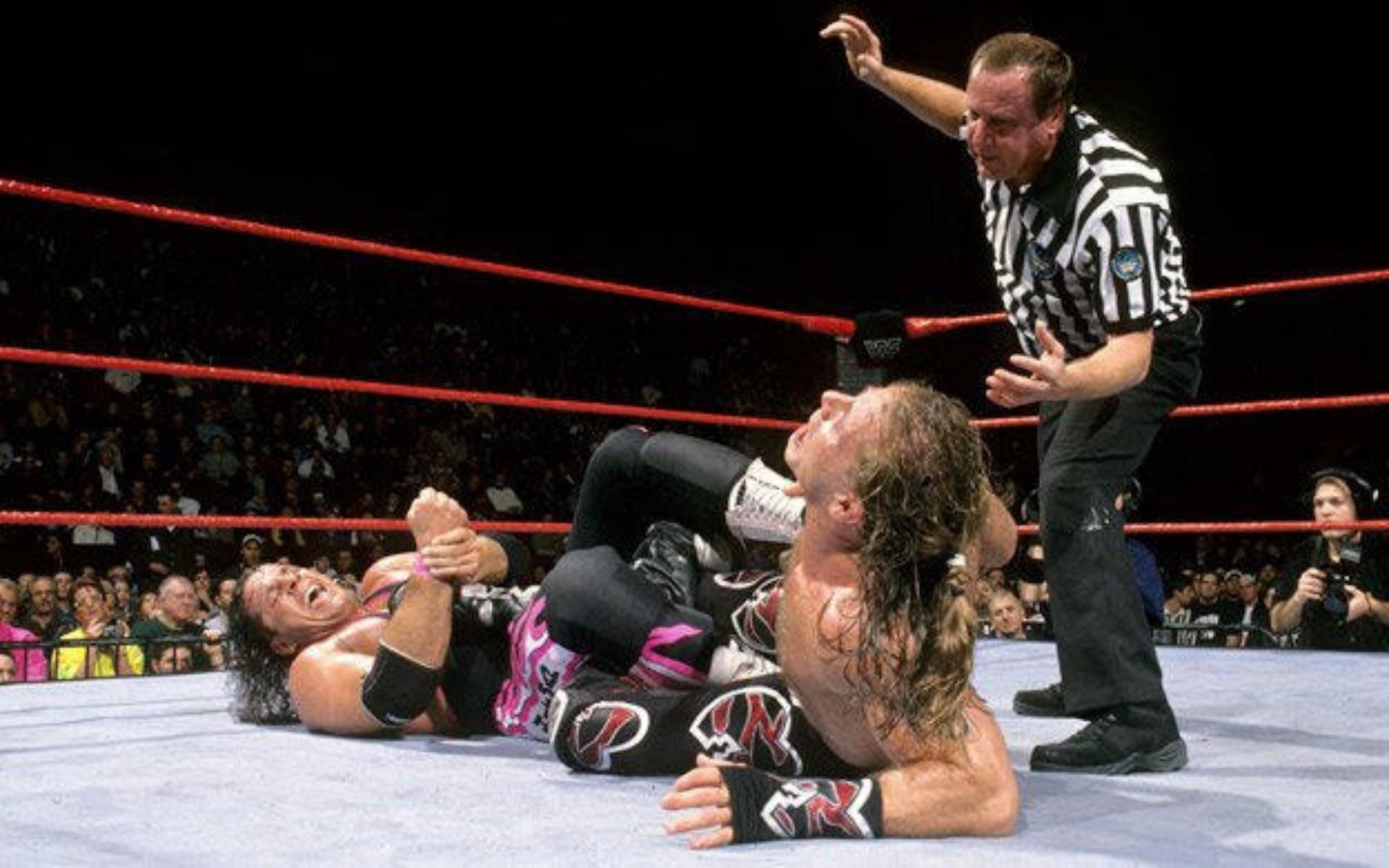 Earl Hebner officiating the infamous Montreal Screwjob.