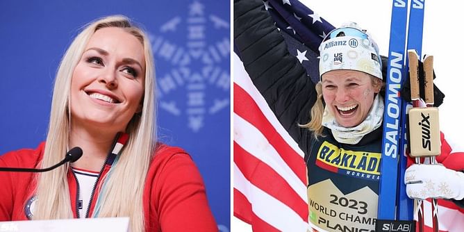 Lindsey Vonn congratulates Jessie Diggins after remarkable World Cup overall title win