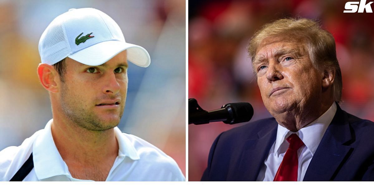 Andy Roddick (L) and Donald Trump (R)