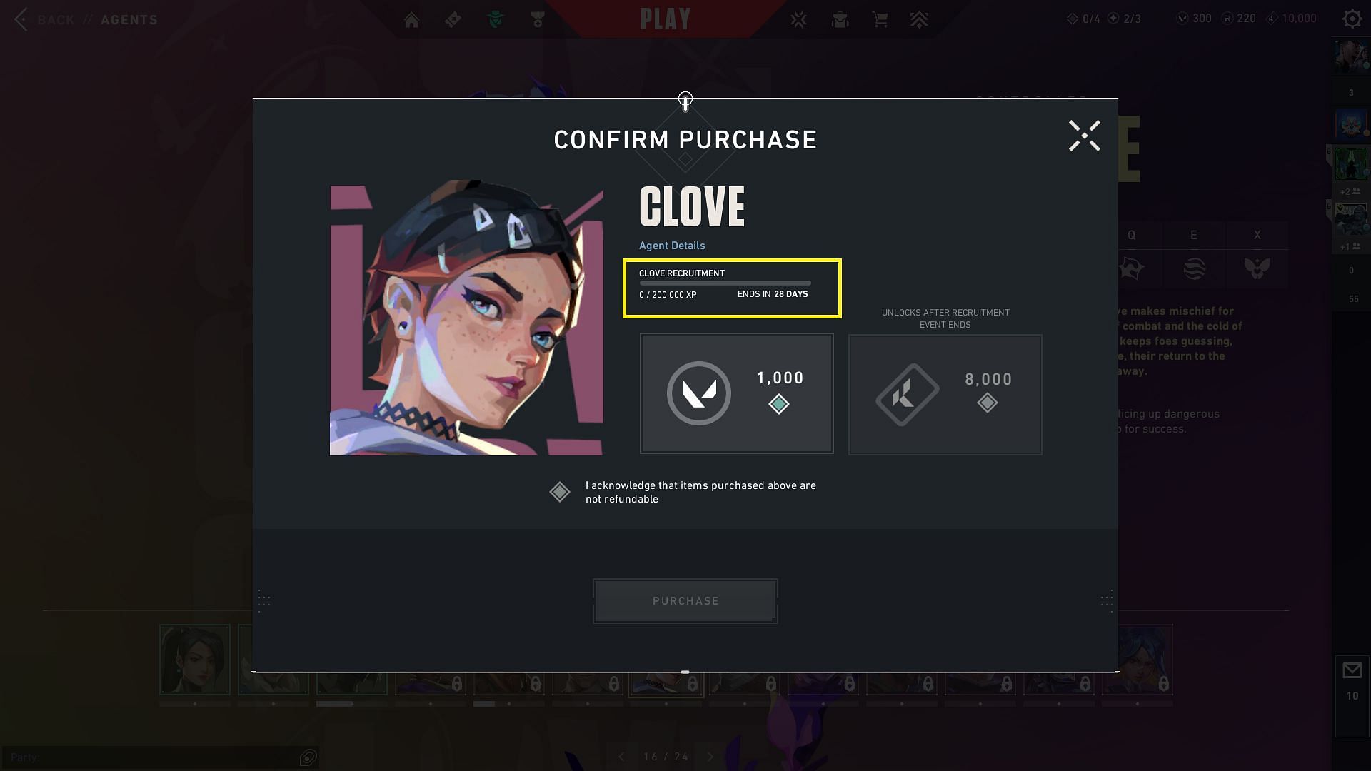 Unlocking Clove by grinding XPs (Image via Riot Games)
