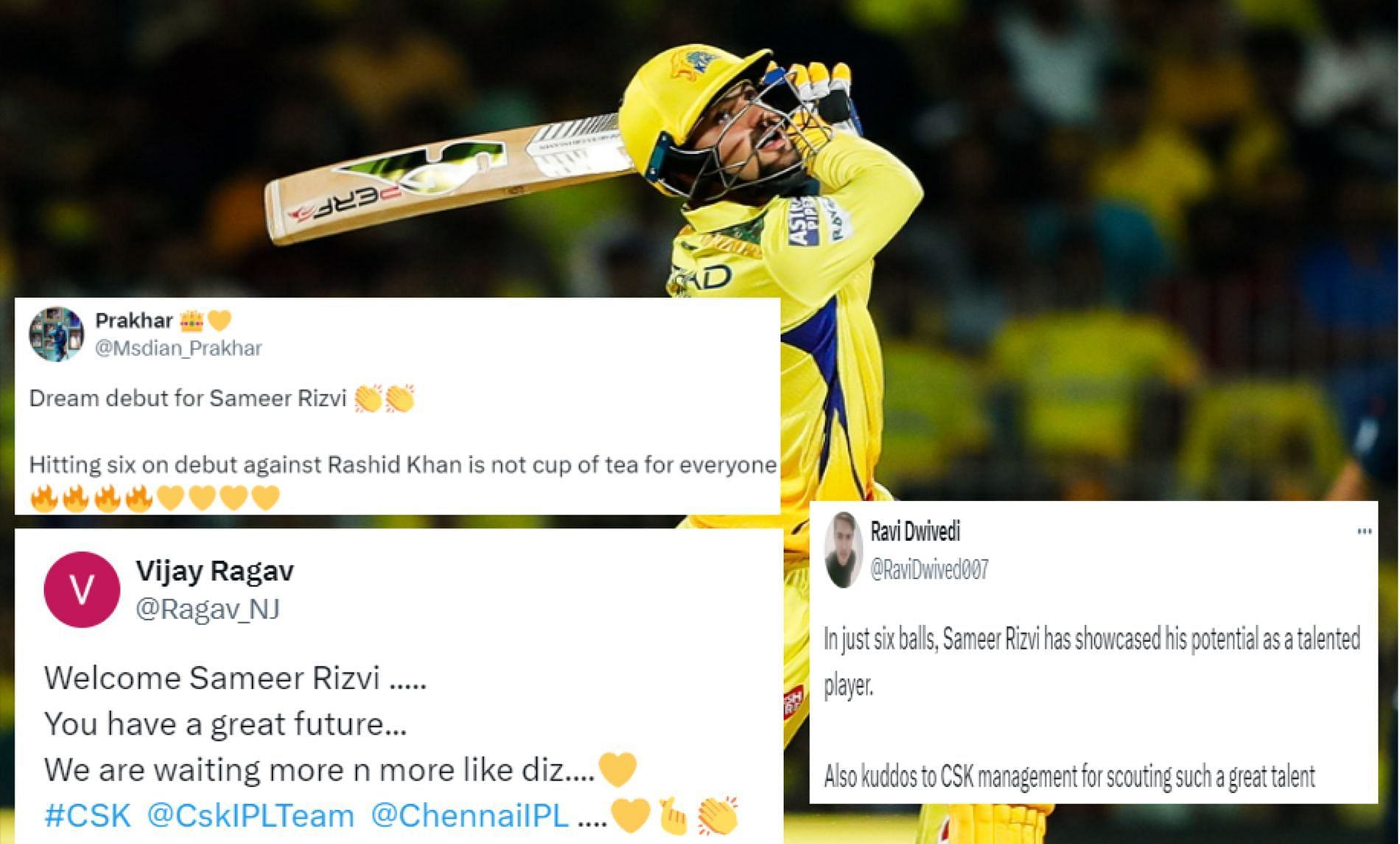 Rizvi thrilled the Chepauk crowd into a frenzy with his cameo [Credit: CSK Twitter handle]
