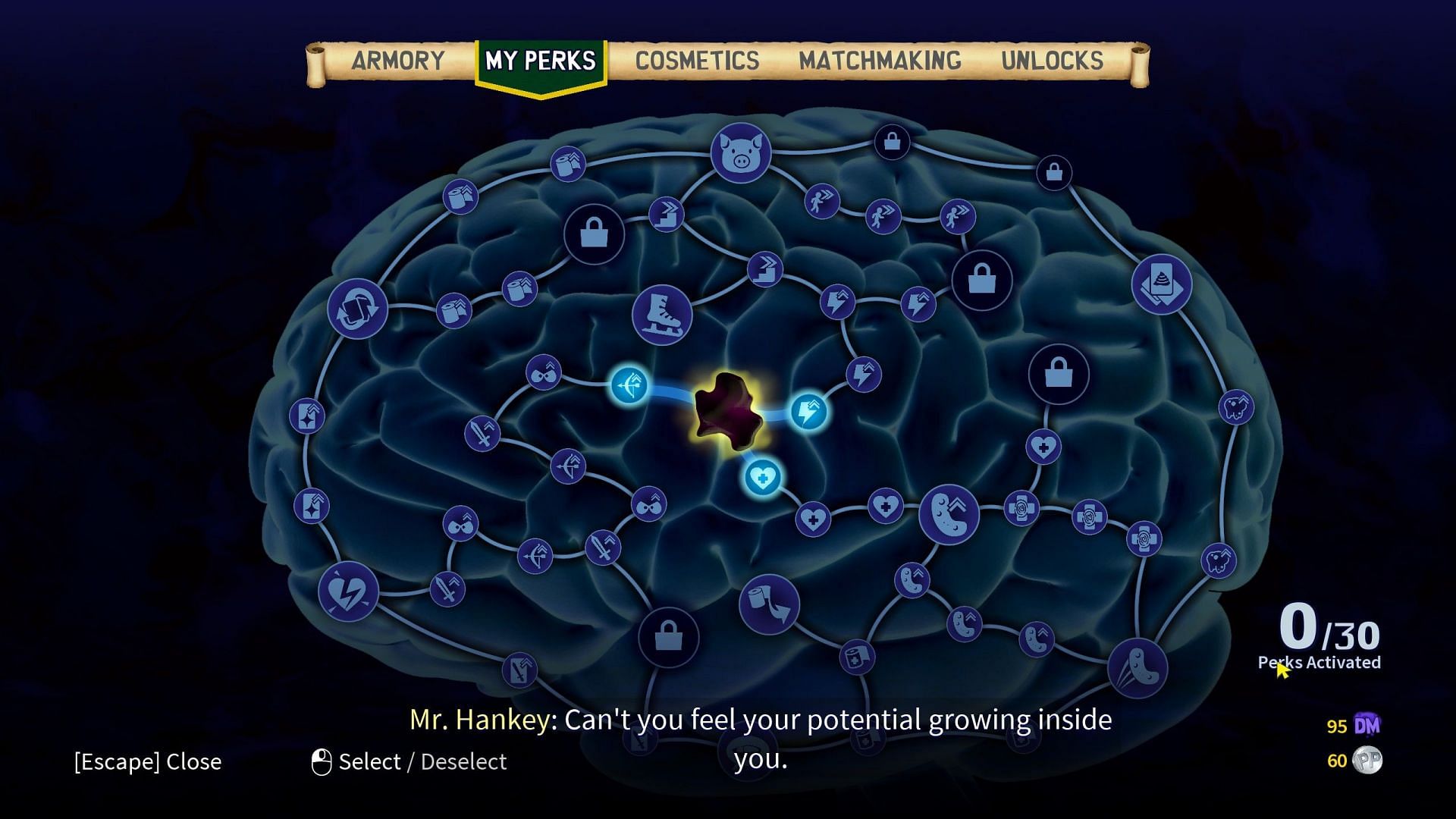 The Dark Matter skill tree (image via THQ Nordic)