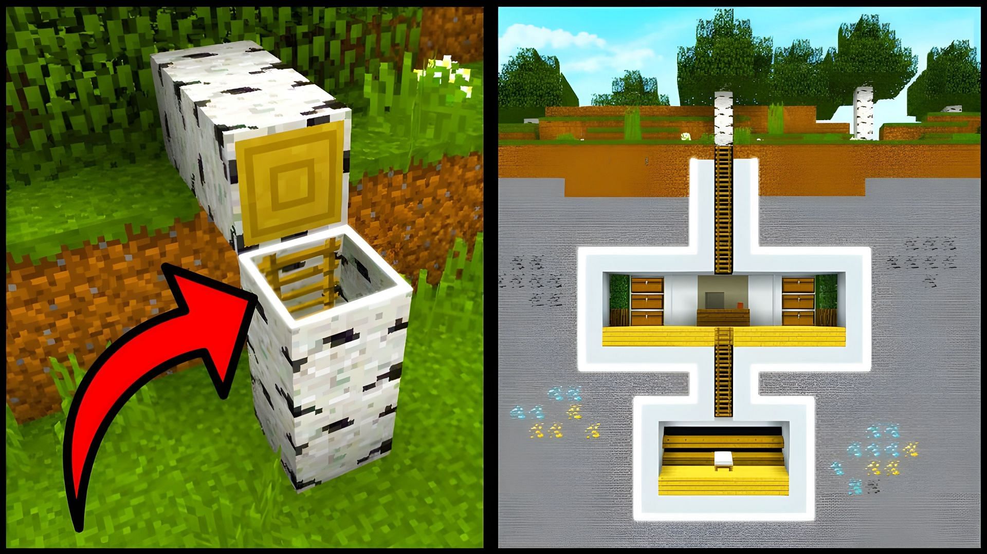 Minecraft secret base builds for your survival world (Image via Youtube/Smithers Boss)