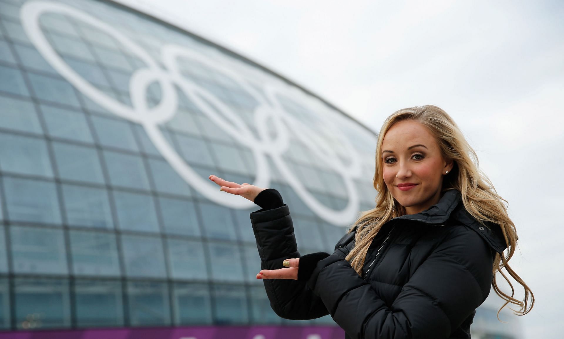 Retired gymnast Nastia Liukin reports for NBC Sports in the Olympic Park ahead of the Sochi 2014 Winter Olympics on February 5, 2014 in Sochi, Russia. (Photo by Scott Halleran/Getty Images)