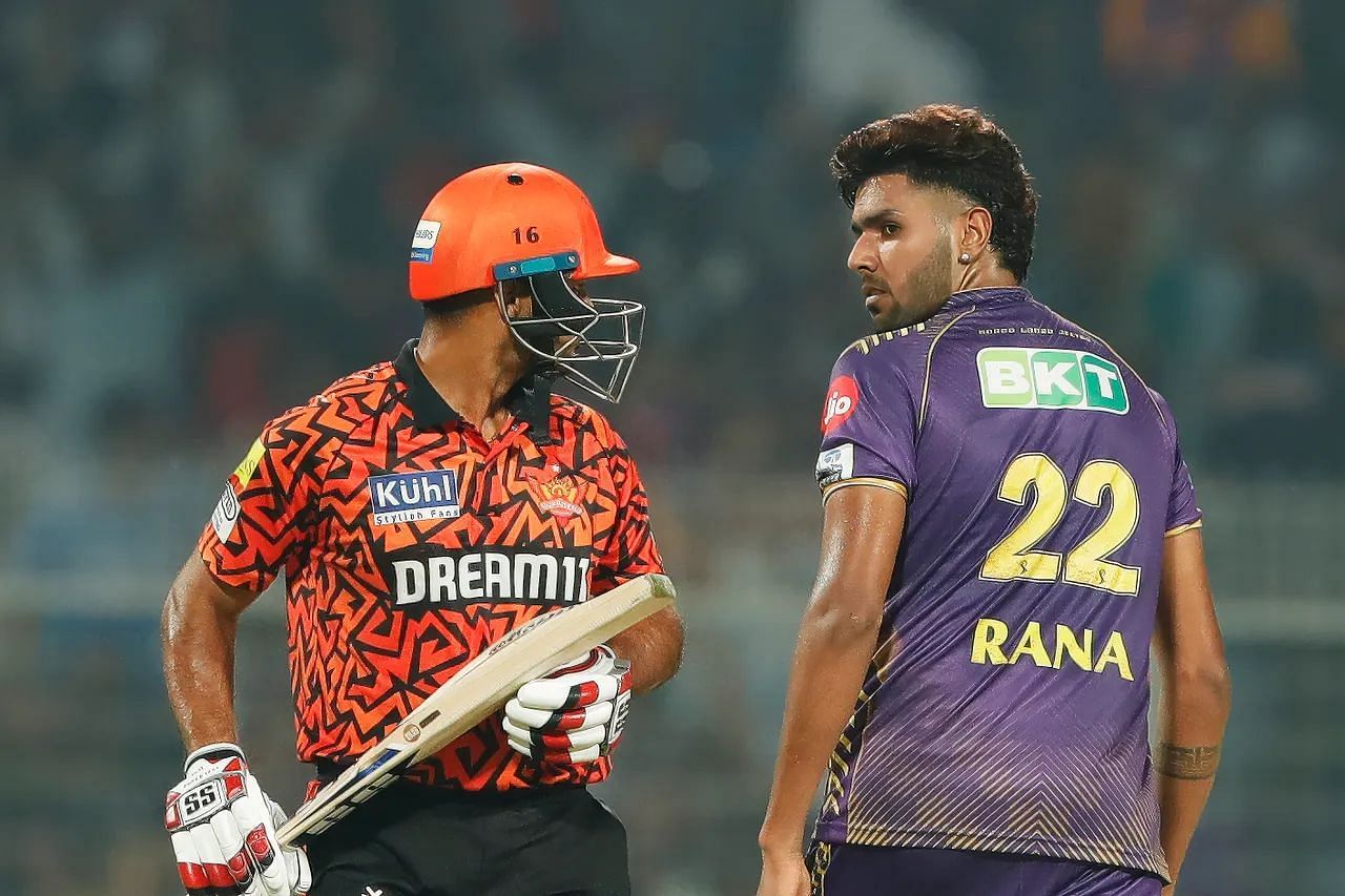 Harshit Rana was involved in a heated altercation with Mayank Agarwal on Saturday 