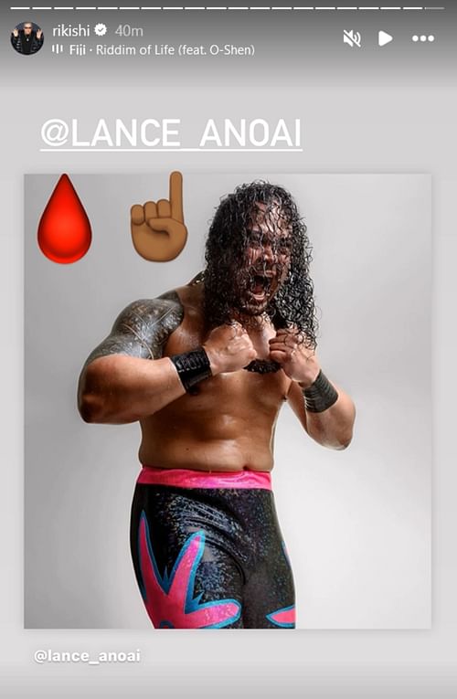 Screenshot of Rikishi's post to Instagram Stories