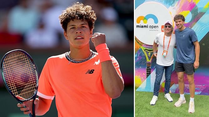 WATCH: Ben Shelton meets legendary singer Jon Bon Jovi at Miami Open