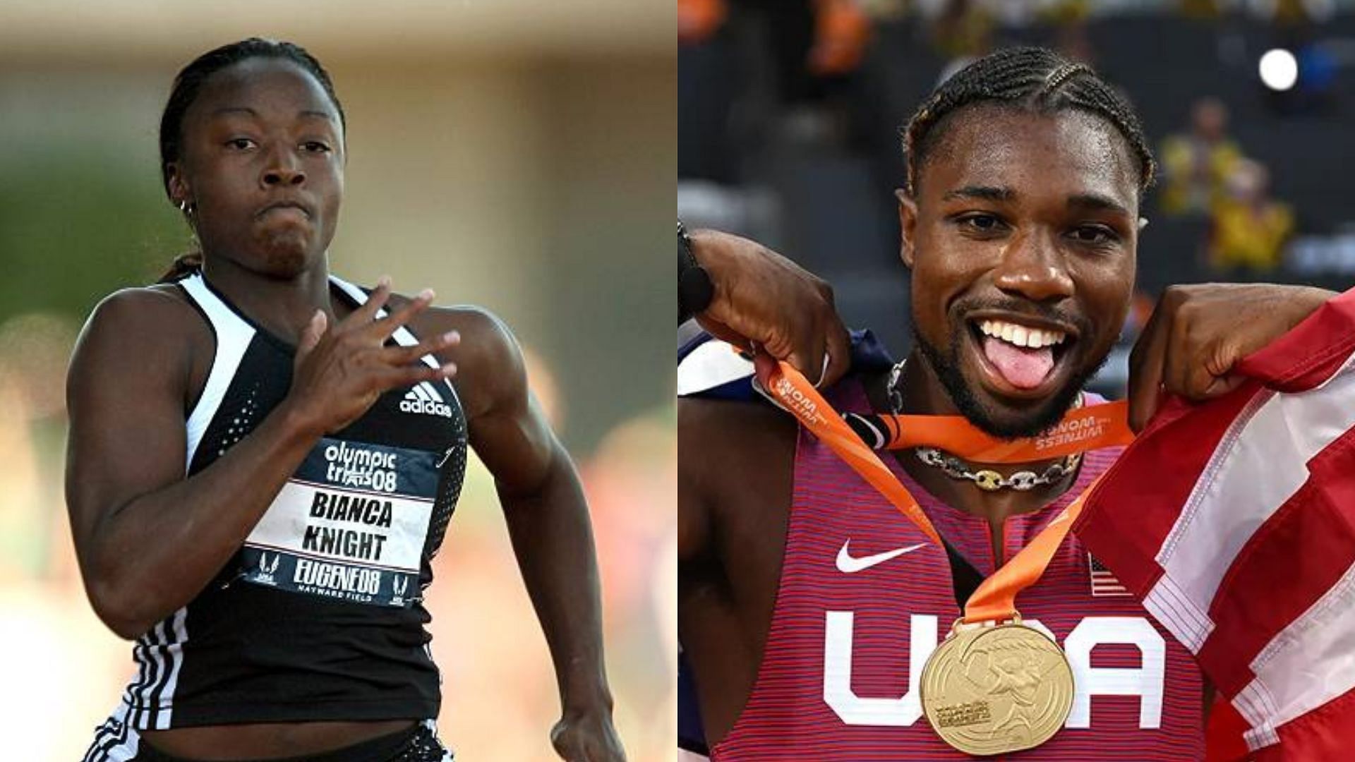 Bianca Knight and Noah Lyles (Image via Getty Images)