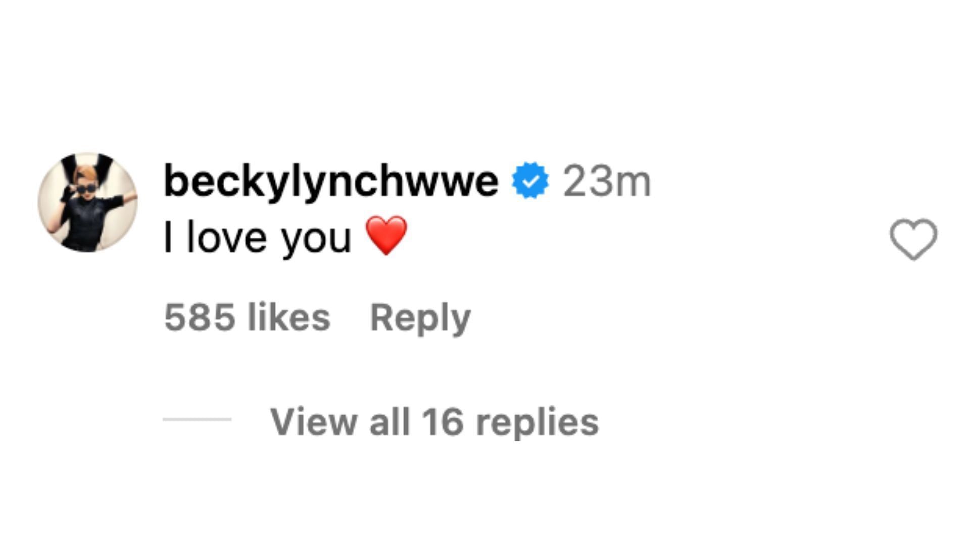 Lynch responds to Rollins on Instagram.