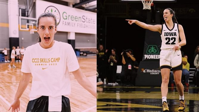 IN PHOTOS: $3.1 million NIL-Valued Caitlin Clark shows off Reverse Bruce Lee Kobe 5's worth $400 in Iowa's first-round win over Holy Cross