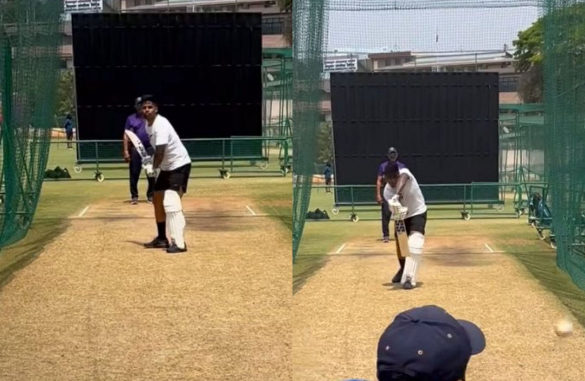 Suryakumar Yadav in the nets ahead of IPL 2024. 