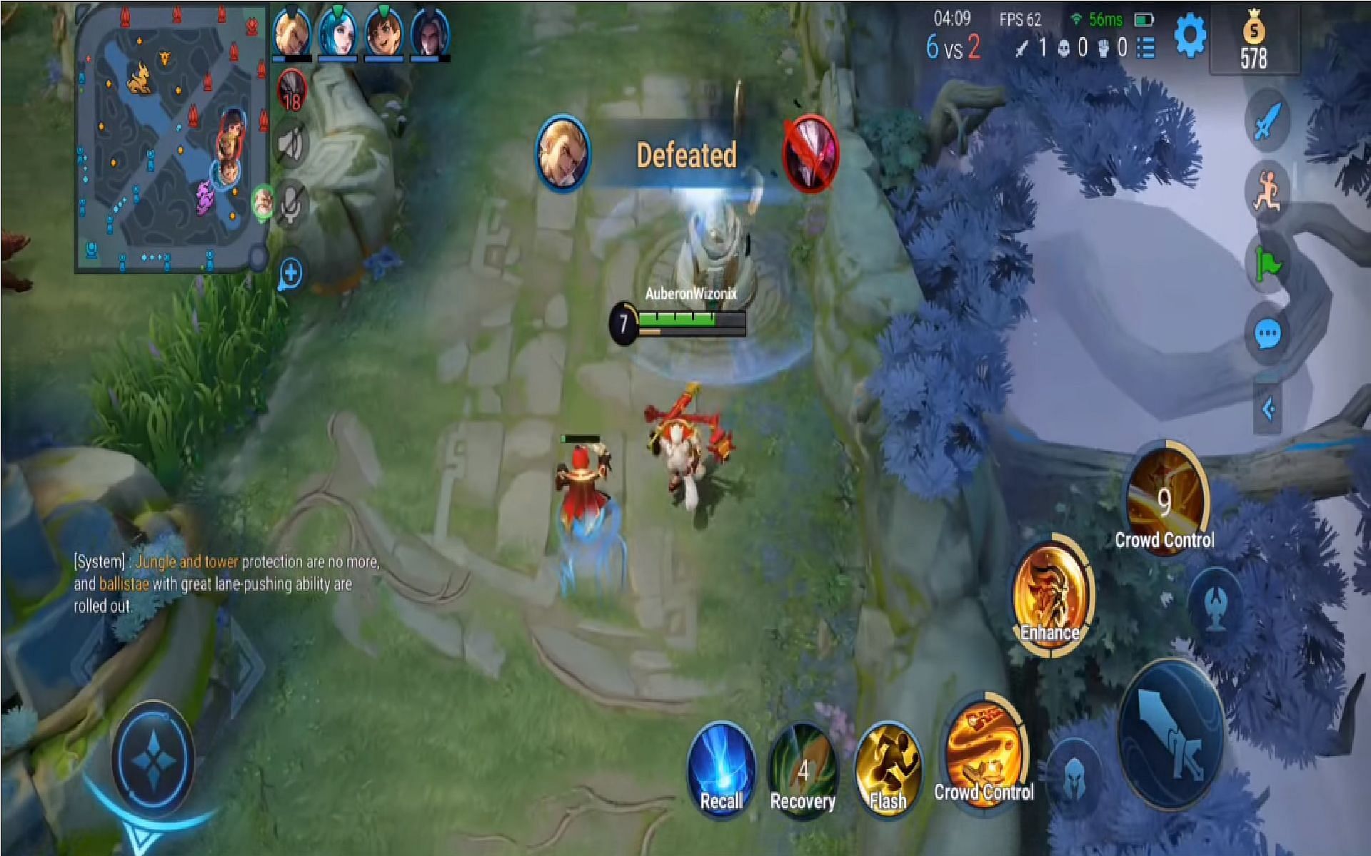 Push the towers as soon as you secure the first kill on your lane (Image via Level Infinite)