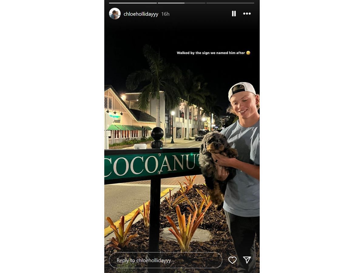 Jackson Holliday poses with Coconut