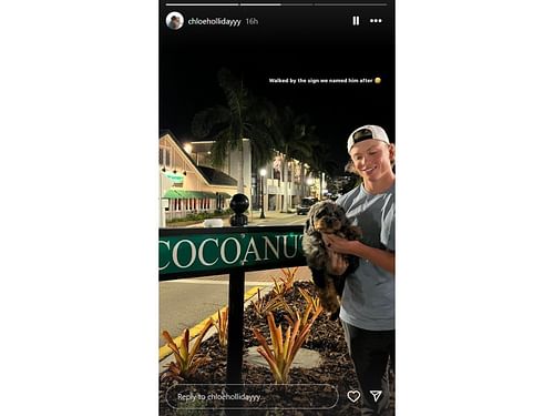 Jackson Holliday poses with Coconut