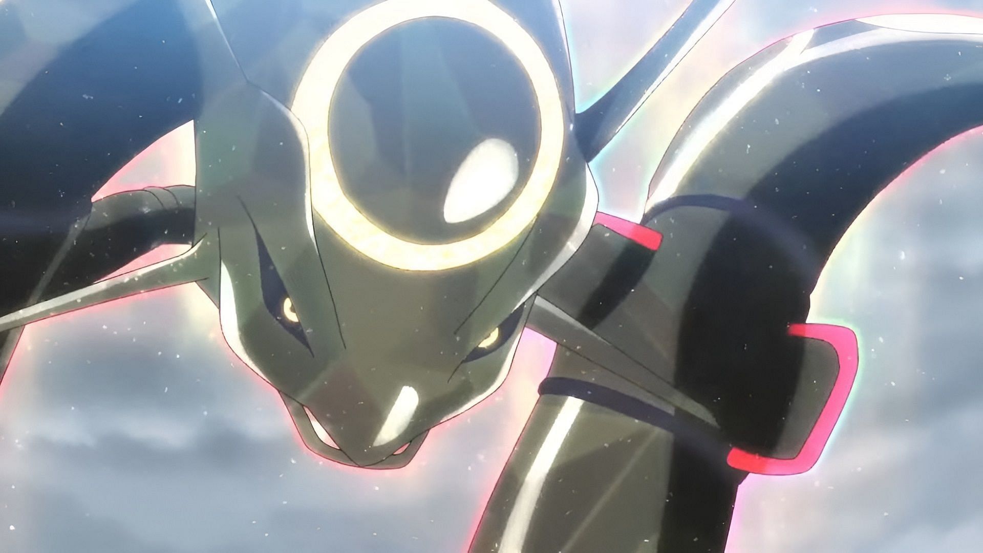 The Black Rayquaza descends in Pokemon Horizons Episode 44 (Image via The Pokemon Company)