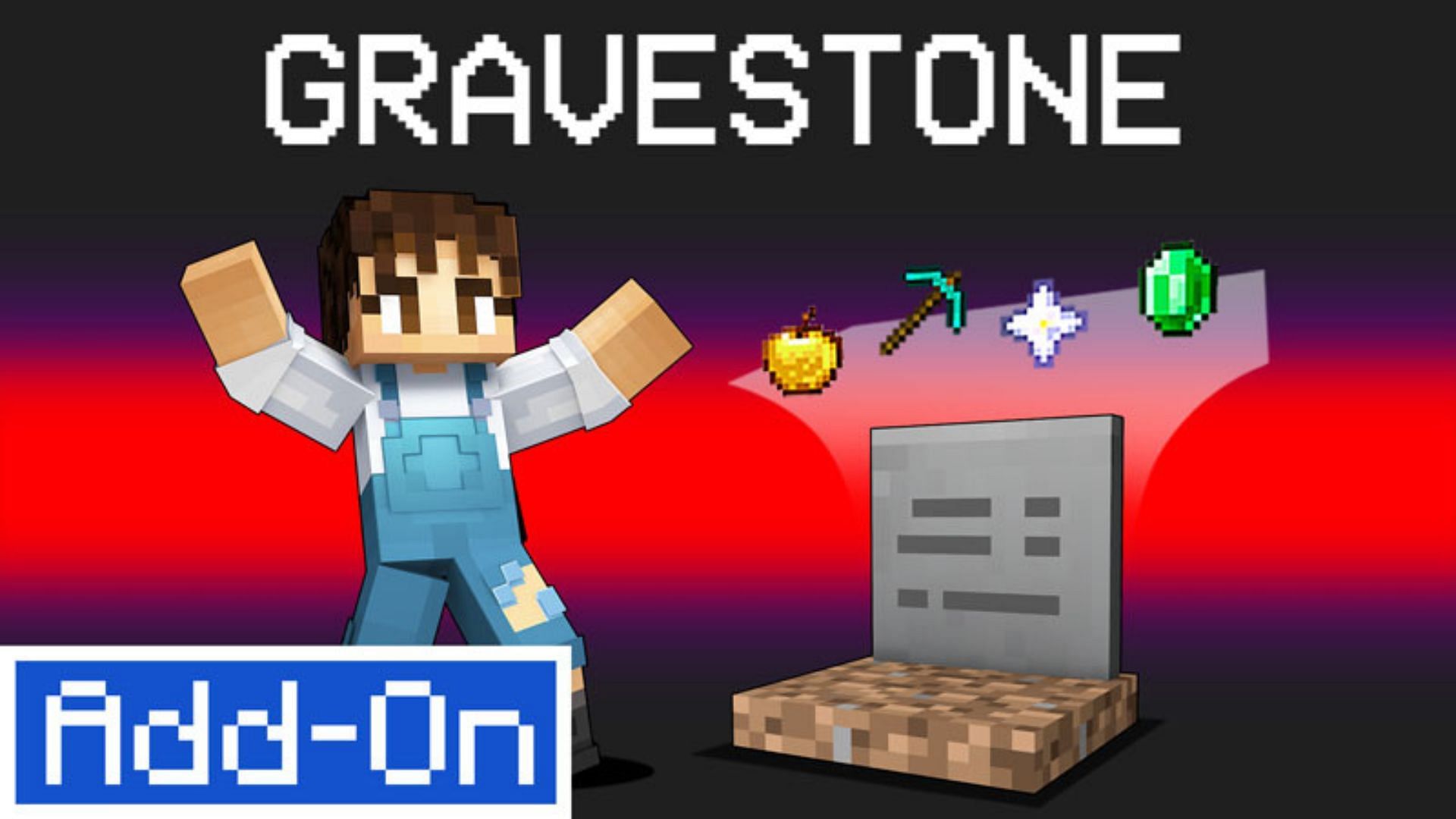  The Gravestone add-on for Minecraft (Image via Darkosto)