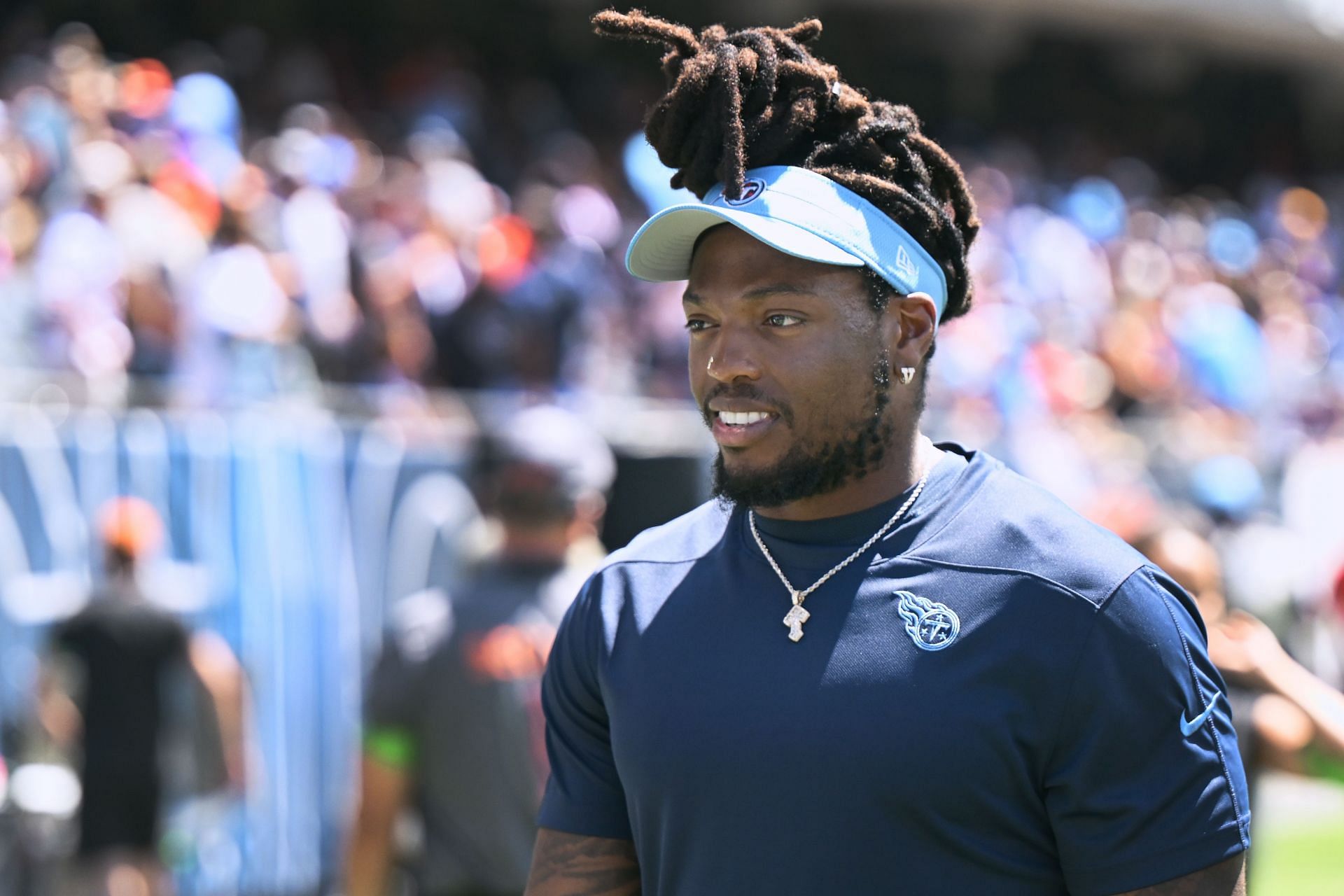 Derrick Henry at Tennessee Titans v Chicago Bears