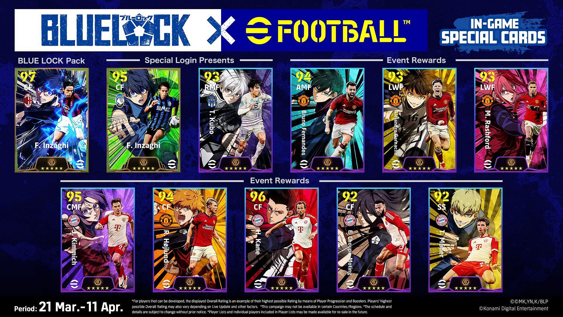 Here are all the exclusively designed cards created for this event (Image via Konami)