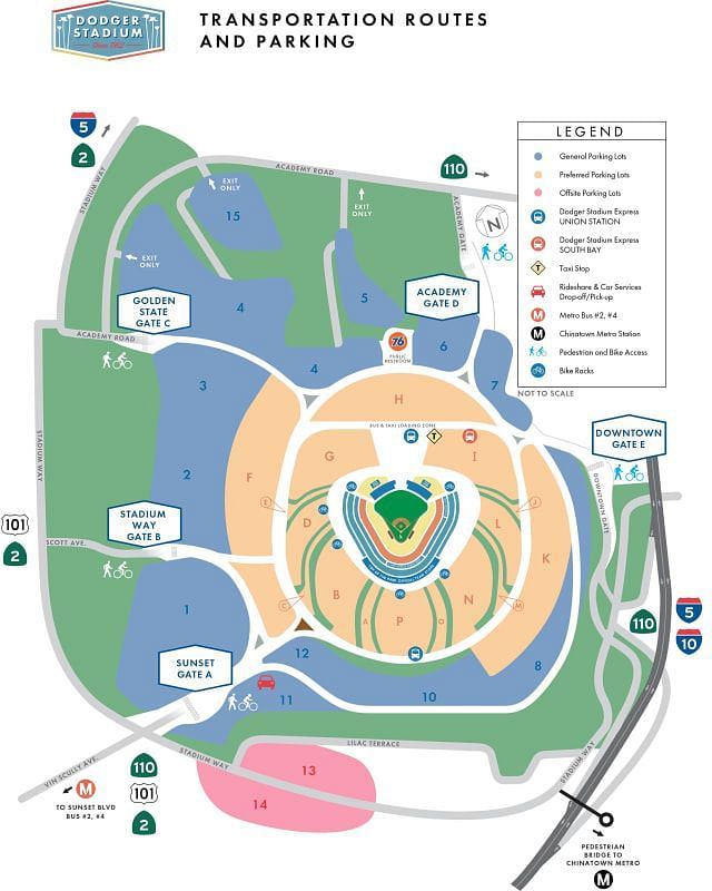Dodgers Stadium parking map