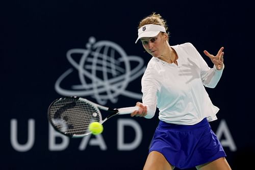 Liudmila Samsonova at the 2024 Abu Dhabi Open.