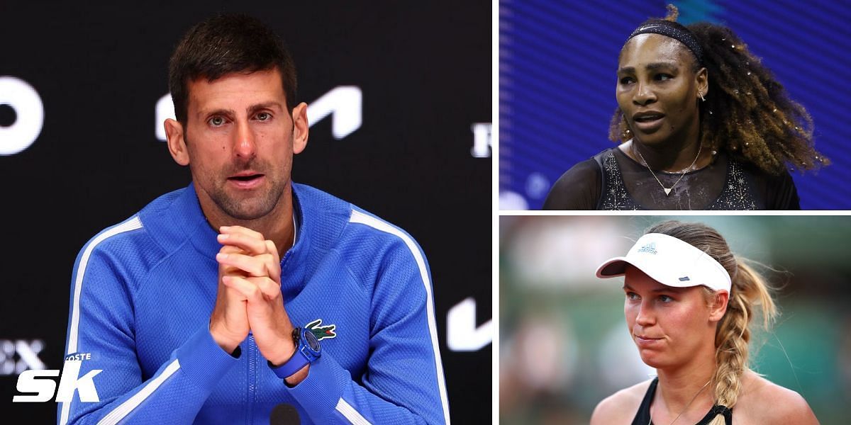 Novak Djokovic, Serena Williams and Caroline Wozniacki