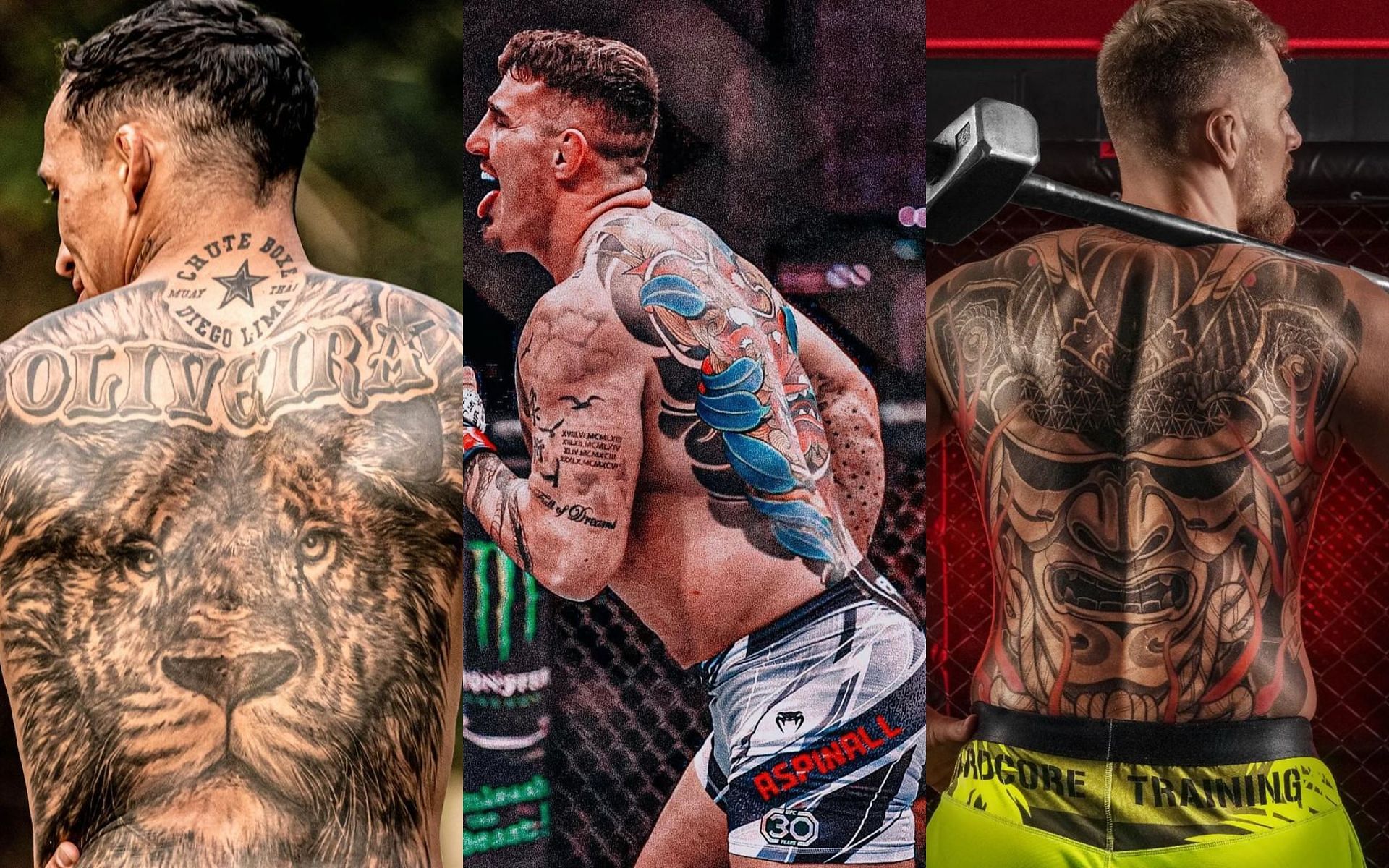 UFC veteran offers reaction to being left off best back tattoos in UFC, which includes Charles Oliveira, Tom Aspinall, and Alexander Volkov and many more