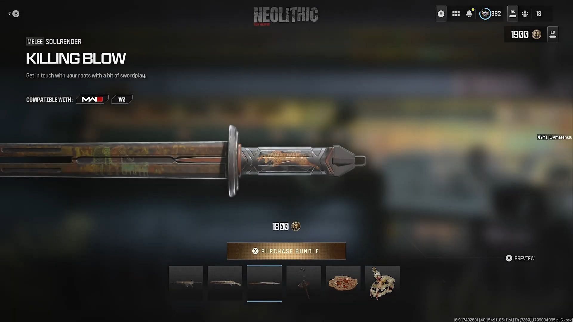 Neolithic New Weapon bundle (Image via JC Amaterasu)