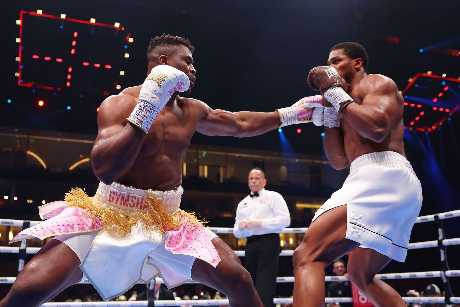 Anthony Joshua handed Cristiano Ronaldo&#039;s close friend Francis Ngannou his first knockout defeat.