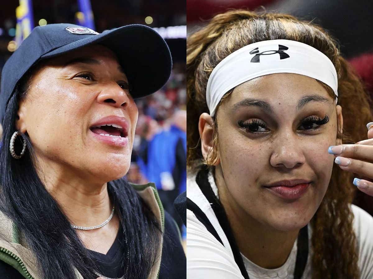 Kamilla Cardoso being called a &lsquo;giant Brazilian woman&rsquo; triggers Dawn Staley&rsquo;s immediate reaction for CBS