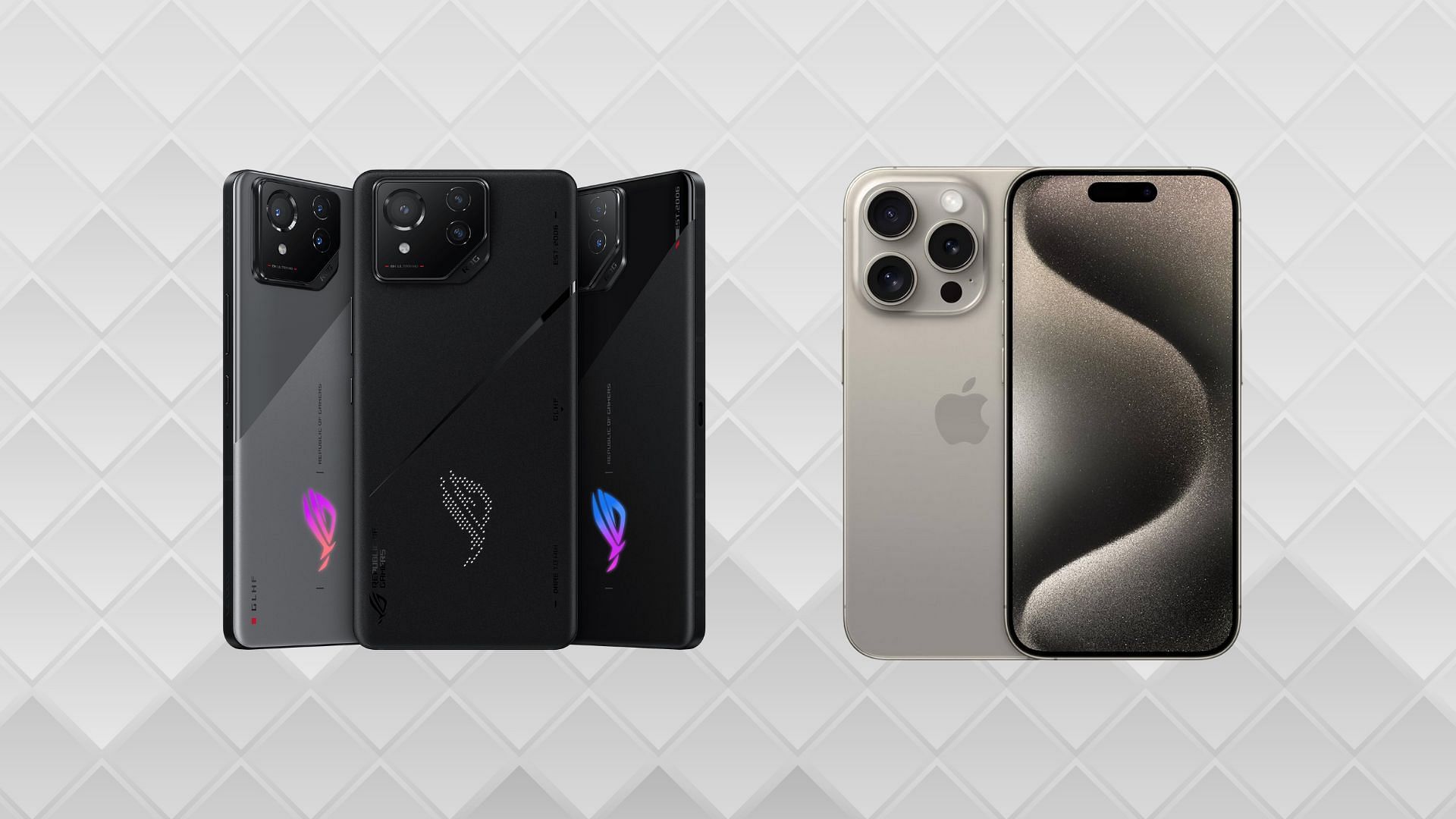 Picture of ROG Phone 8 Pro vs iPhone 15 Pro