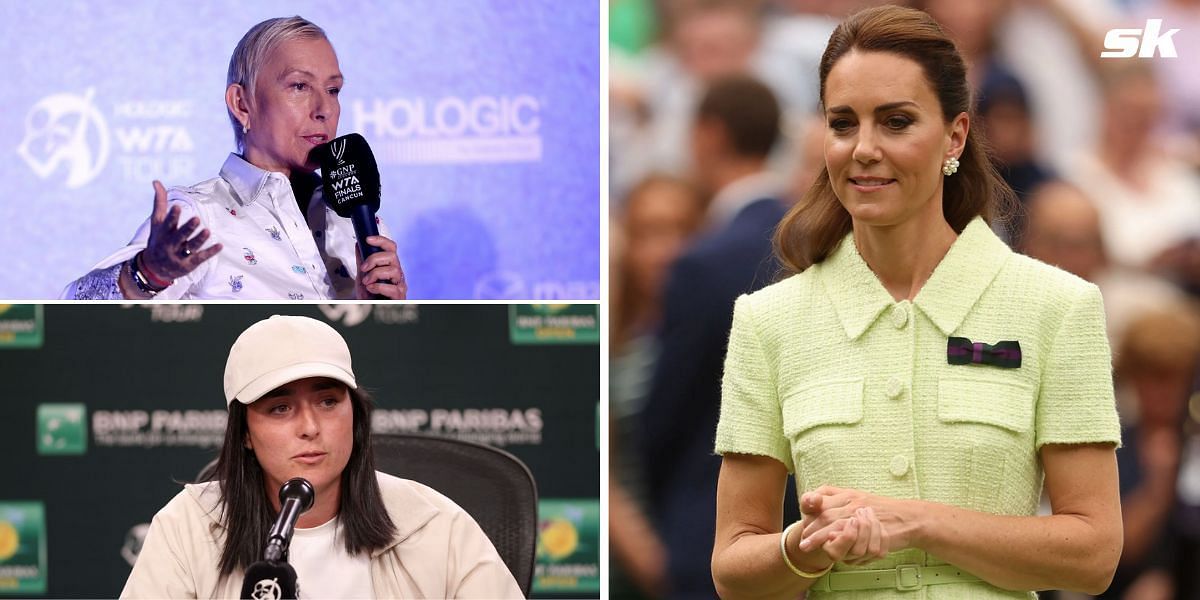 Martina Navratilova and Ons Jabeur send their best wishes to Kate Middleton