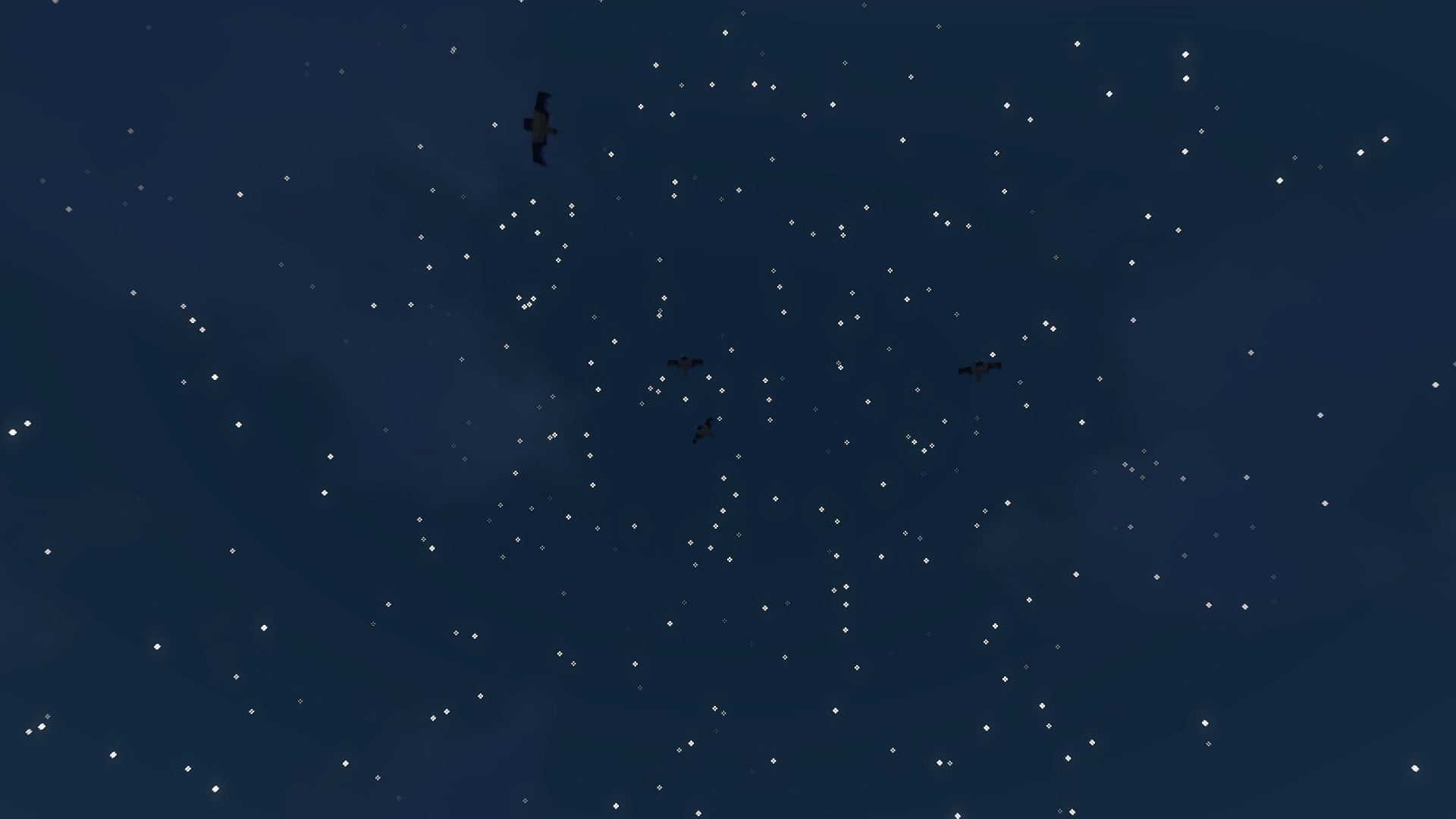 A flock of phantoms circle above the player (Image via Mojang Studios)