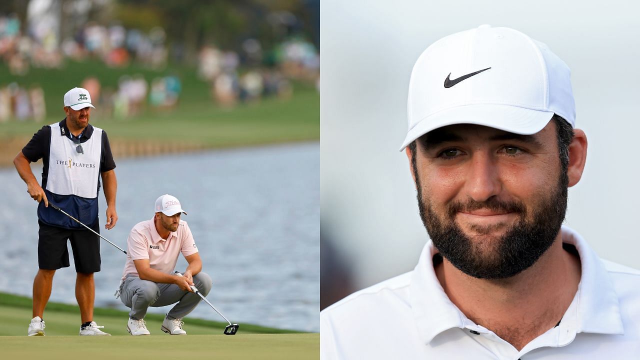 WATCH: Scottie Scheffler reacts to Wyndham Clark&rsquo;s putt that almost forced a playoff at The Players Championship