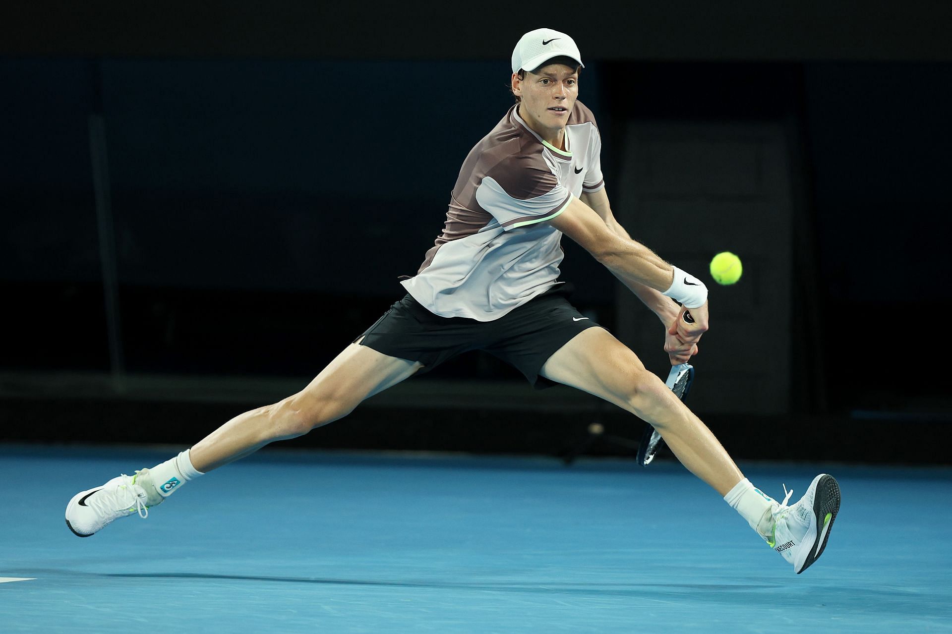 Jannik Sinner in action at the Australian Open