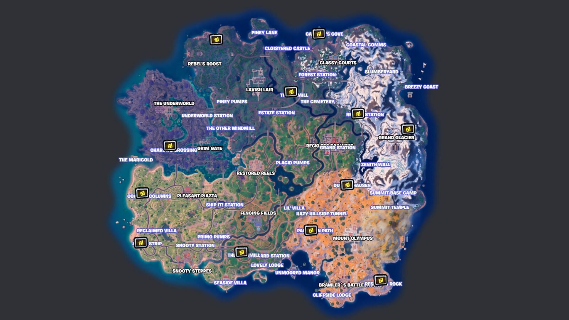 All Job Board locations in Fortnite Chapter 5 Season 2