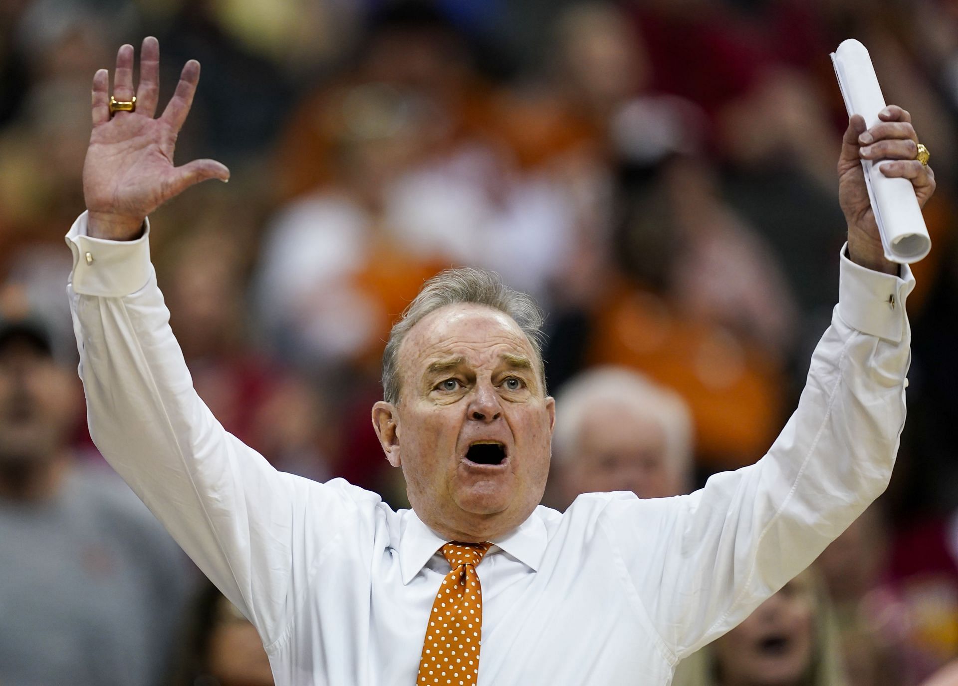 Coach Vic Schaefer of the Texas Longhorns.