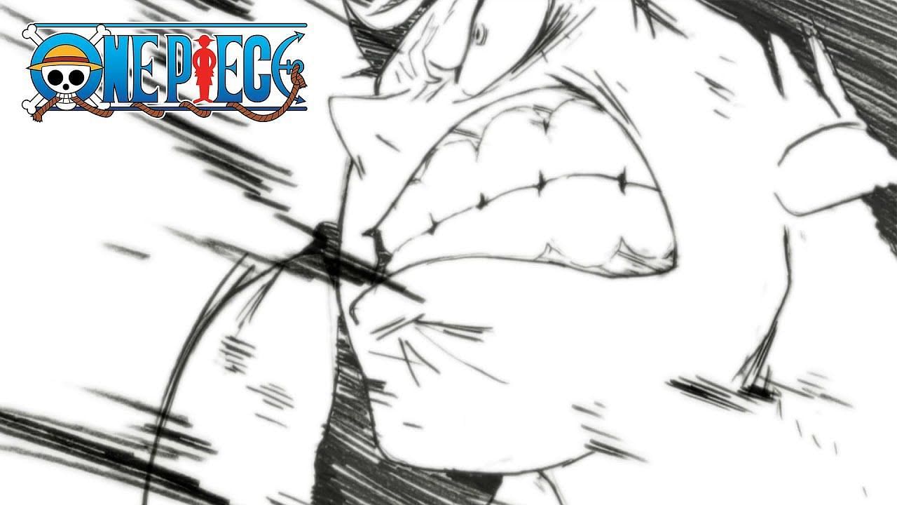 The animation of Luffy punching Saint Charlos in the anime (Image via Toei Animation)