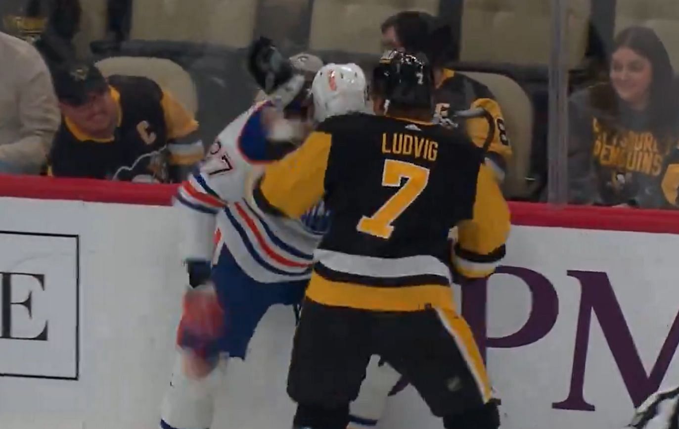 NHL fans react as John Ludvig instigates a fight with Warren Foegele