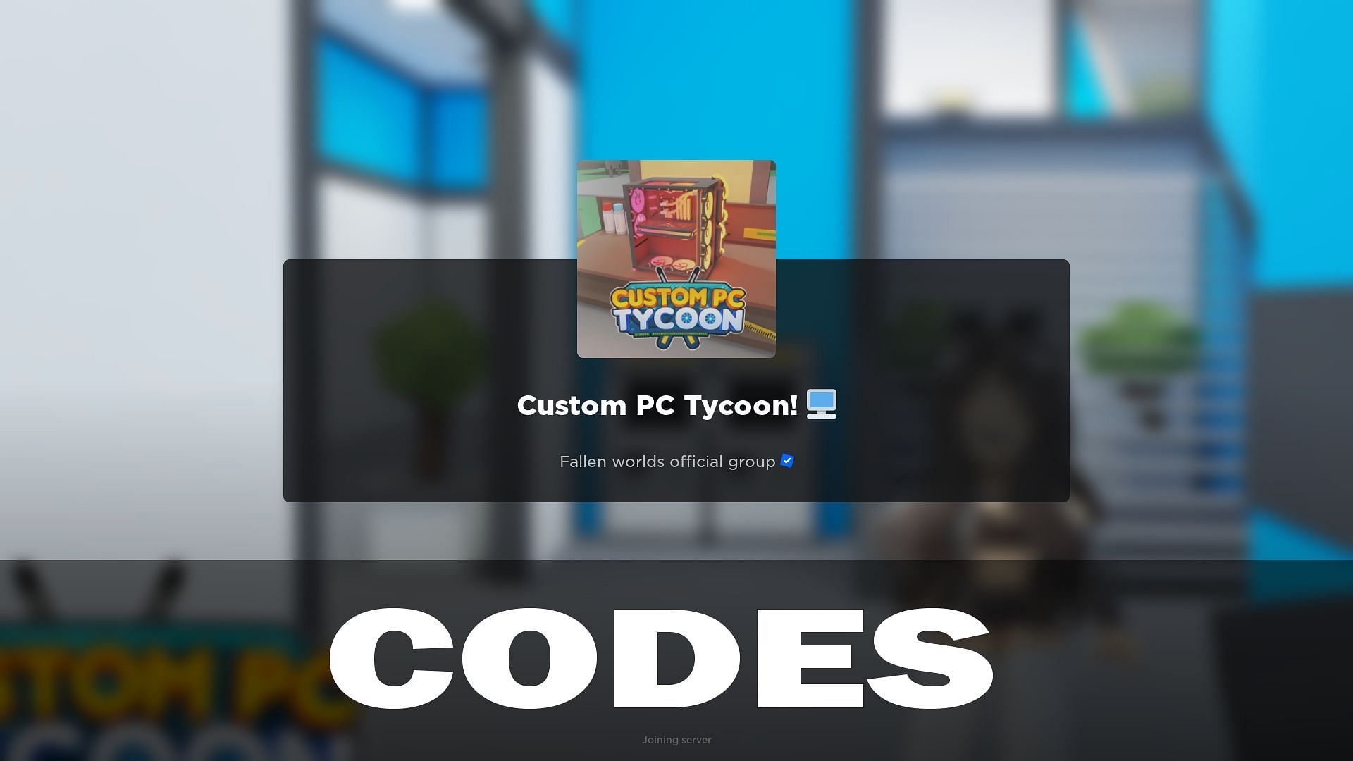 Custom PC Tycoon codes