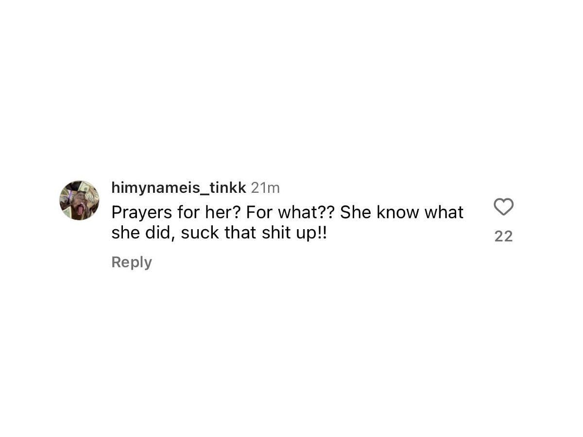 Netizens disapprove of Moniece&#039;s decisions (image via @himyanameis_tinkk on Instagram)