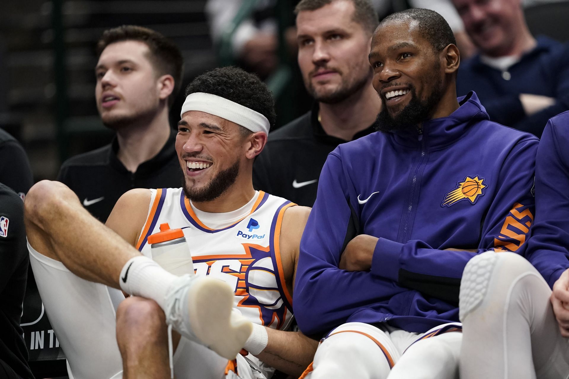 Devin Booker suffered an injury late in the game on Saturday.