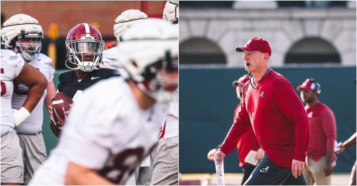 Alabama Crimson Tide head coach Kalen DeBoer