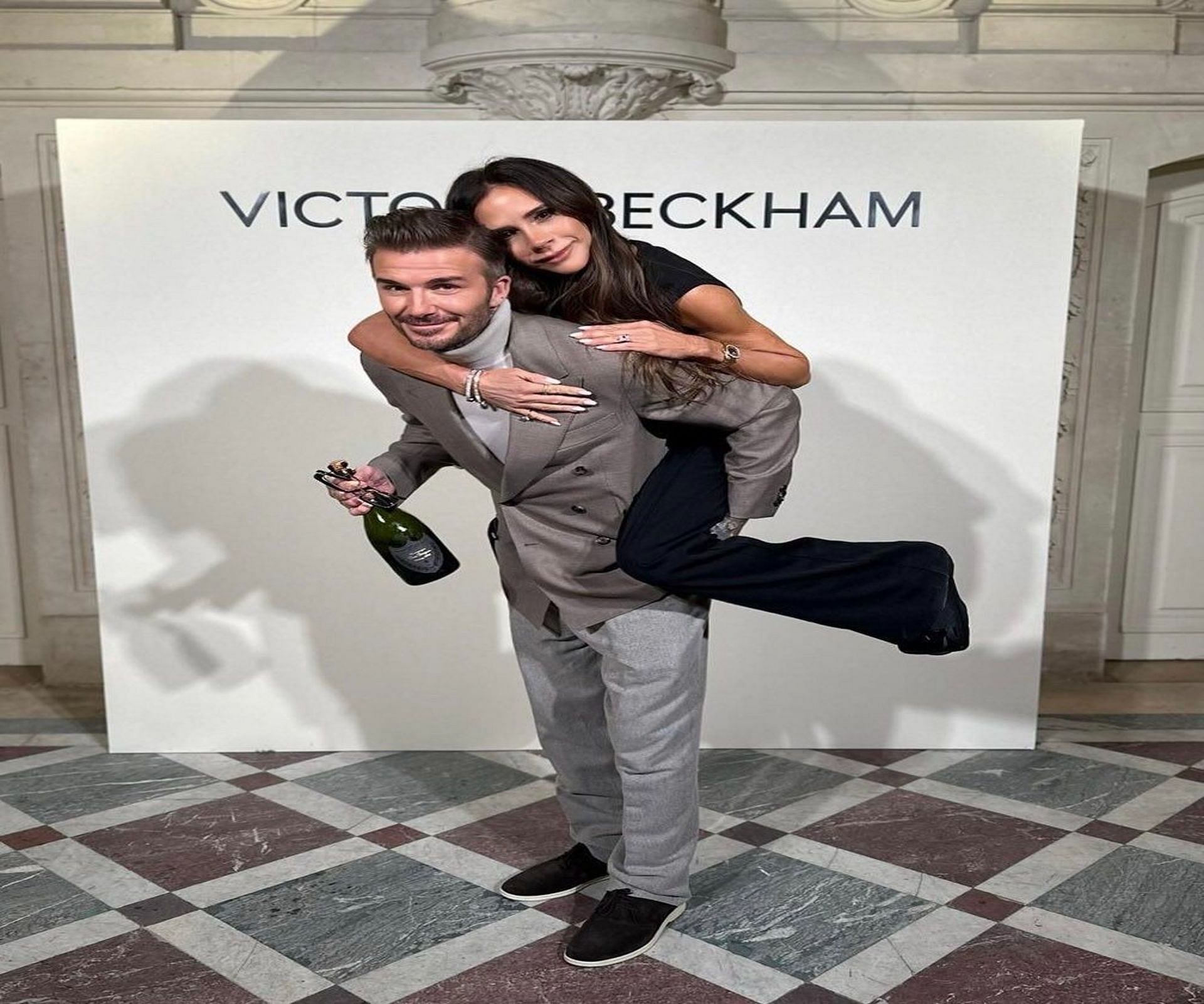 David Beckham and his wife (Image by victoriabeckham/Instagram)