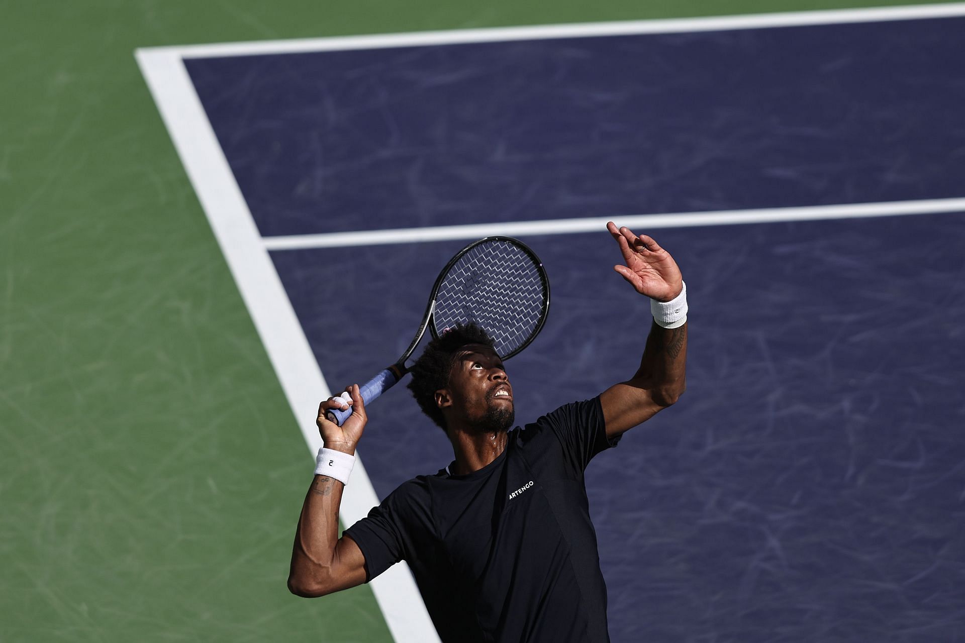 Gael Monfils at the BNP Paribas Open 2024.