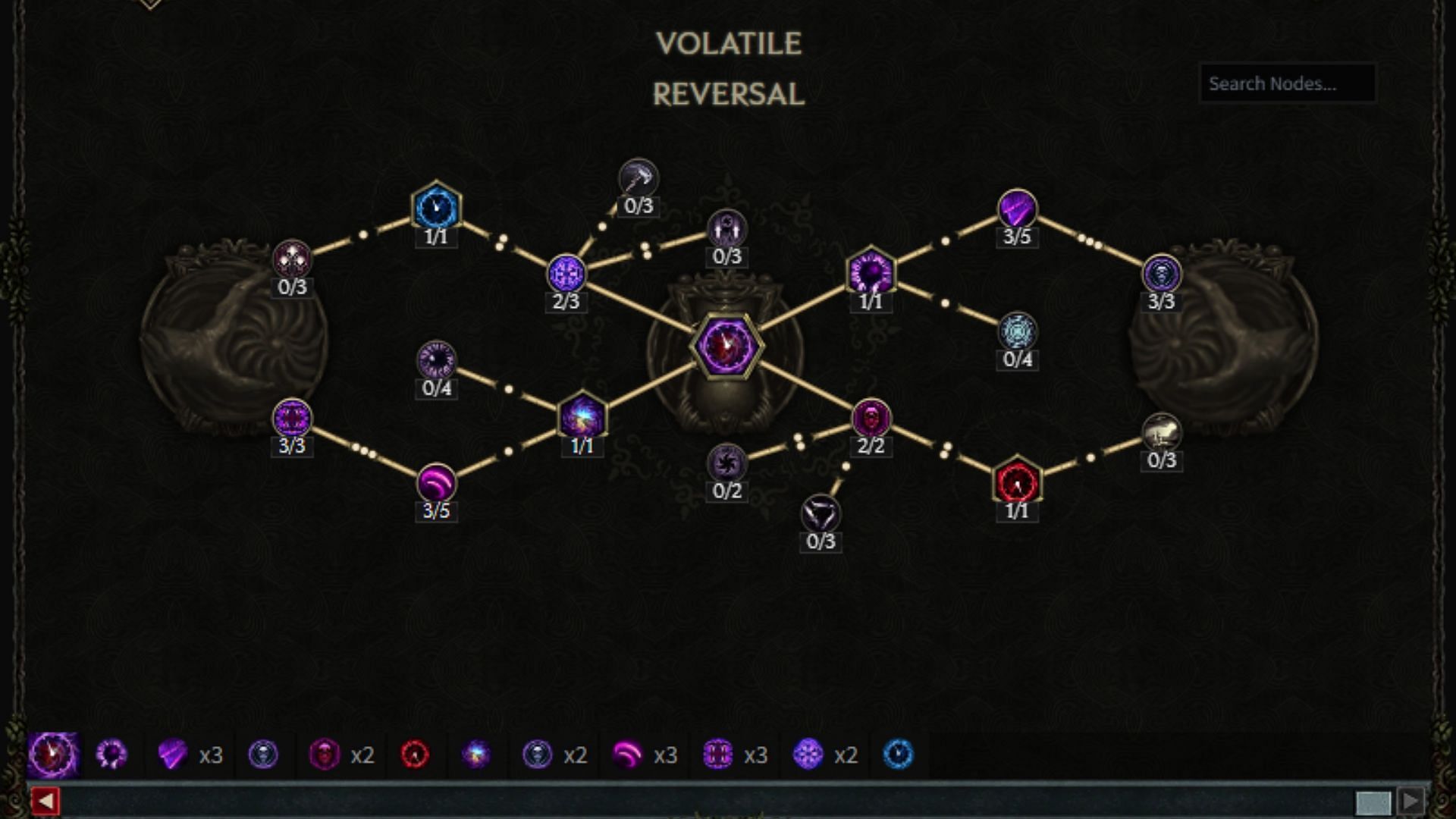 Skill tree for Volatile Reversal (Image via maxroll/Eleventh Hour Games)