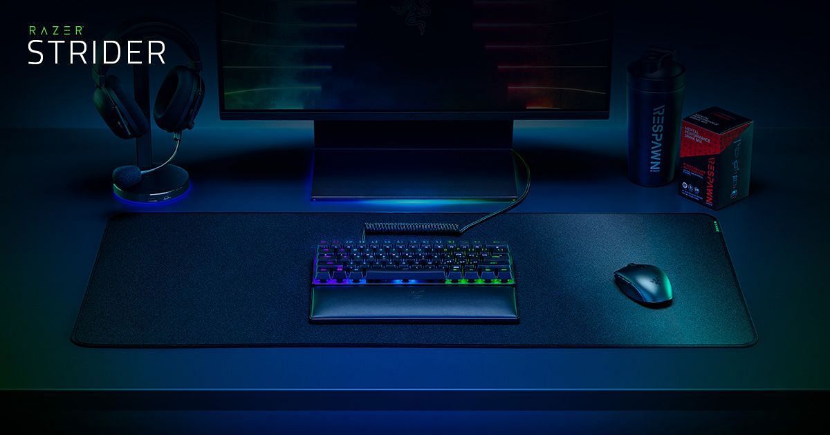 Razer Strider is a big desk pad that can accommodate your keyboards as well (Image via Razer)