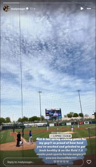 Madisyn's Instagram story